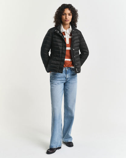 Gant Kadın Siyah Regular Fit Dik Yaka Kaz Tüyü Mont