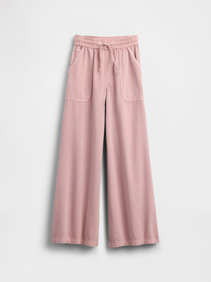Açık Pembe Low Rise Baggy Jean Pantolon