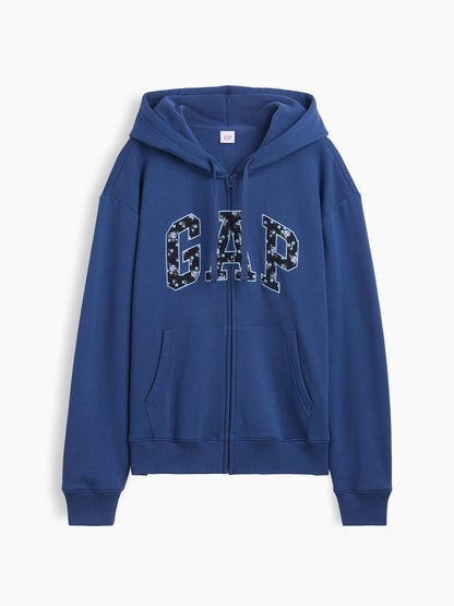 Kobalt Mavisi Gap Logo Fleece Fermuarlı Sweatshirt