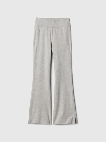 Gri Streç Jersey Legging Flare Tayt