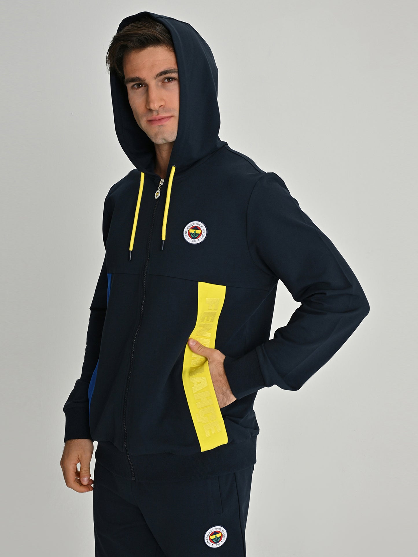 Fenerbahçe Lacivert Tribün Ekstrafor Detaylı Erkek Sweatshirt
