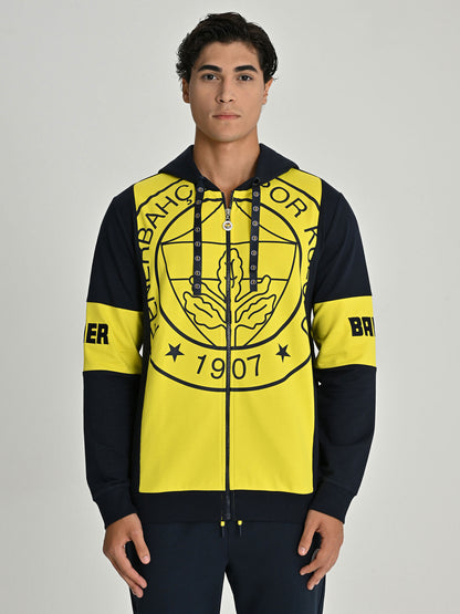 Fenerbahçe Sarı Lacivert Tribün Erkek Sweatshirt