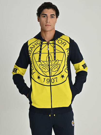 Fenerbahçe Sarı Lacivert Tribün Erkek Sweatshirt