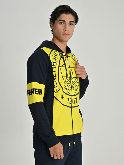 Fenerbahçe Sarı Lacivert Tribün Erkek Sweatshirt