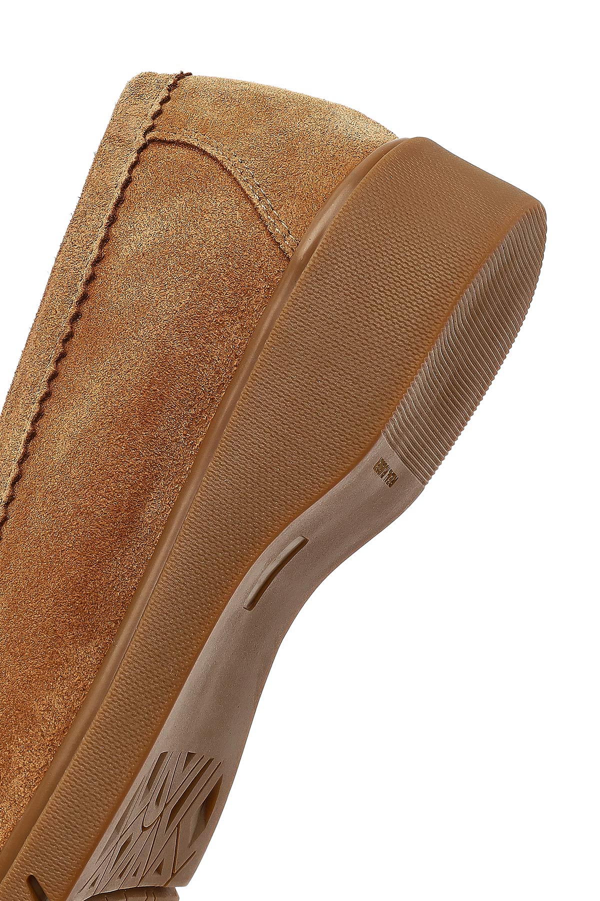 Kadın Taba Süet Deri Comfort Loafer