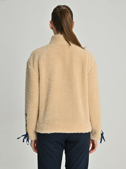 Fenerbahçe Taş Trend Mikro Detaylı Kadın Peluş Sweatshirt