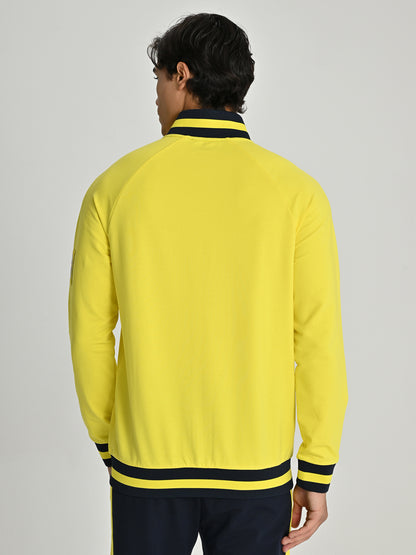 Fenerbahçe Sarı Tribün Arma Detay Erkek Sweatshirt