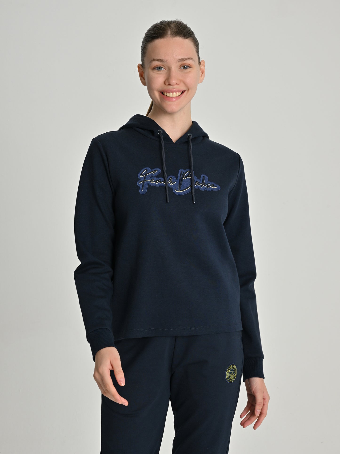 Fenerbahçe Lacivert Tribün Nakış Kadın Sweatshirt