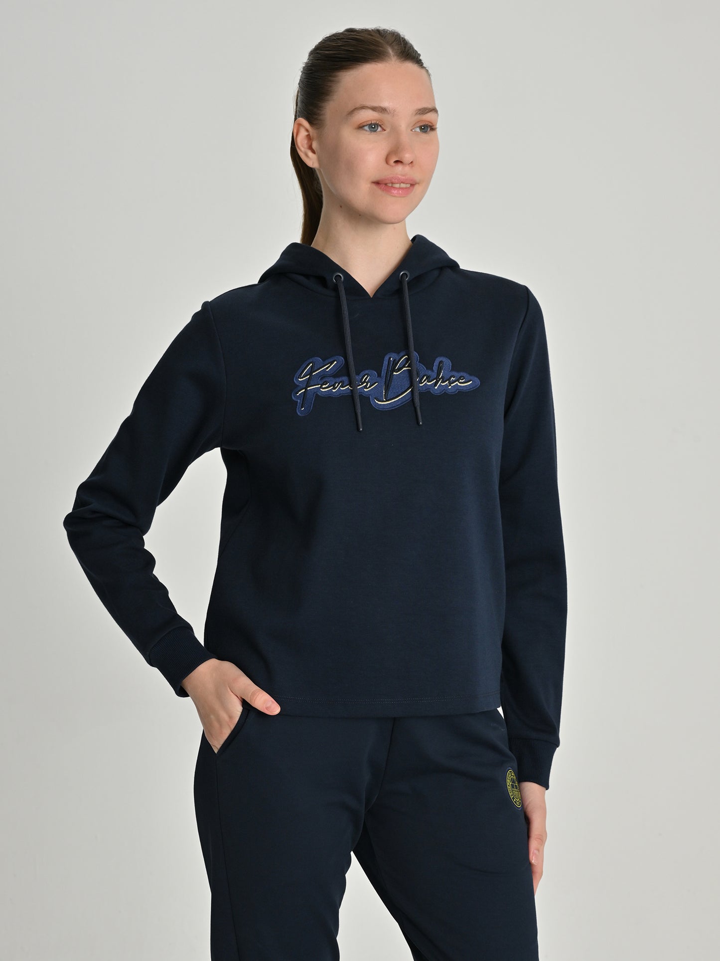 Fenerbahçe Lacivert Tribün Nakış Kadın Sweatshirt
