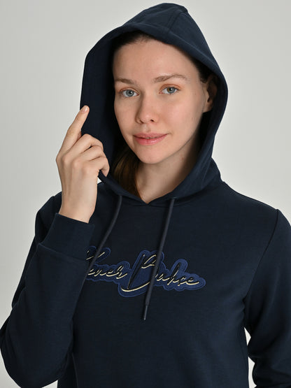 Fenerbahçe Lacivert Tribün Nakış Kadın Sweatshirt