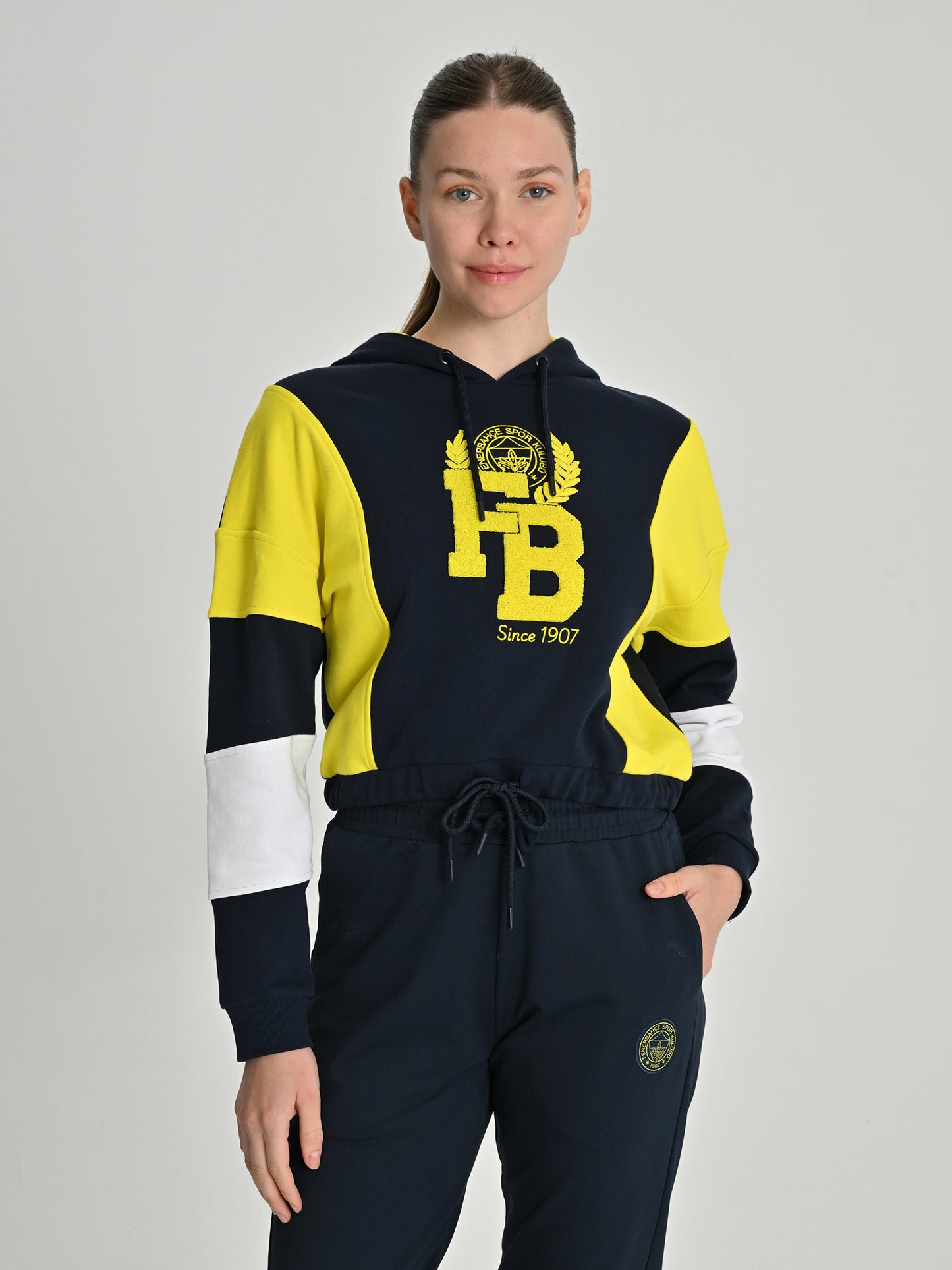 Fenerbahçe Sarı Lacivert Kolej Fb Since 1907 Kadın Sweatshirt