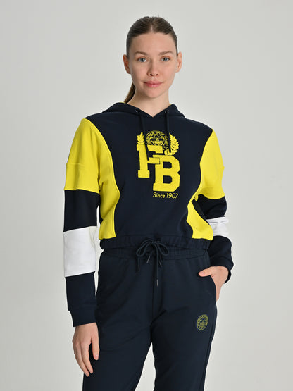 Fenerbahçe Sarı Lacivert Kolej Fb Since 1907 Kadın Sweatshirt