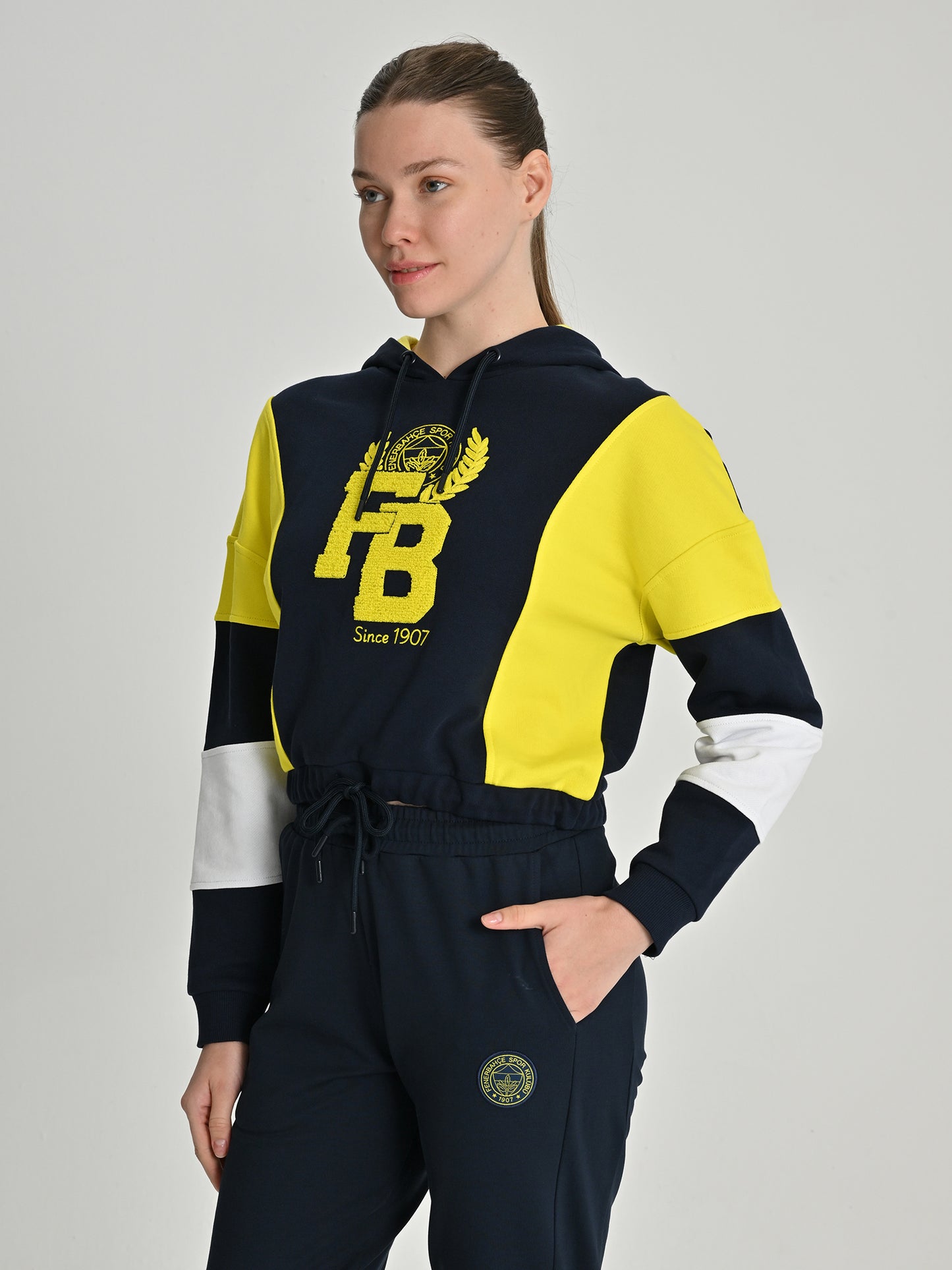 Fenerbahçe Sarı Lacivert Kolej Fb Since 1907 Kadın Sweatshirt