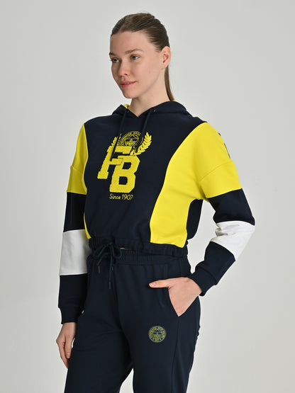 Fenerbahçe Sarı Lacivert Kolej Fb Since 1907 Kadın Sweatshirt