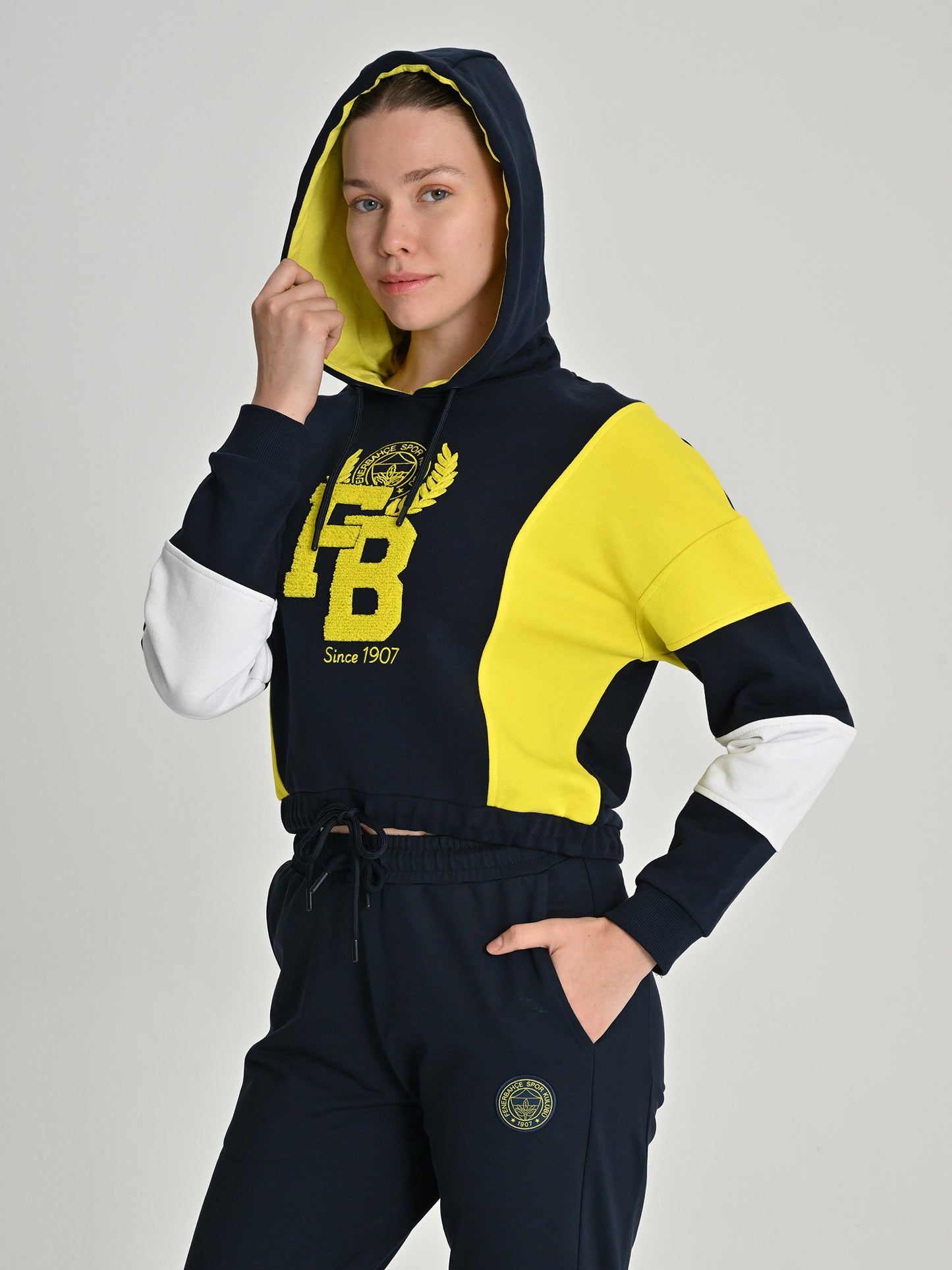 Fenerbahçe Sarı Lacivert Kolej Fb Since 1907 Kadın Sweatshirt