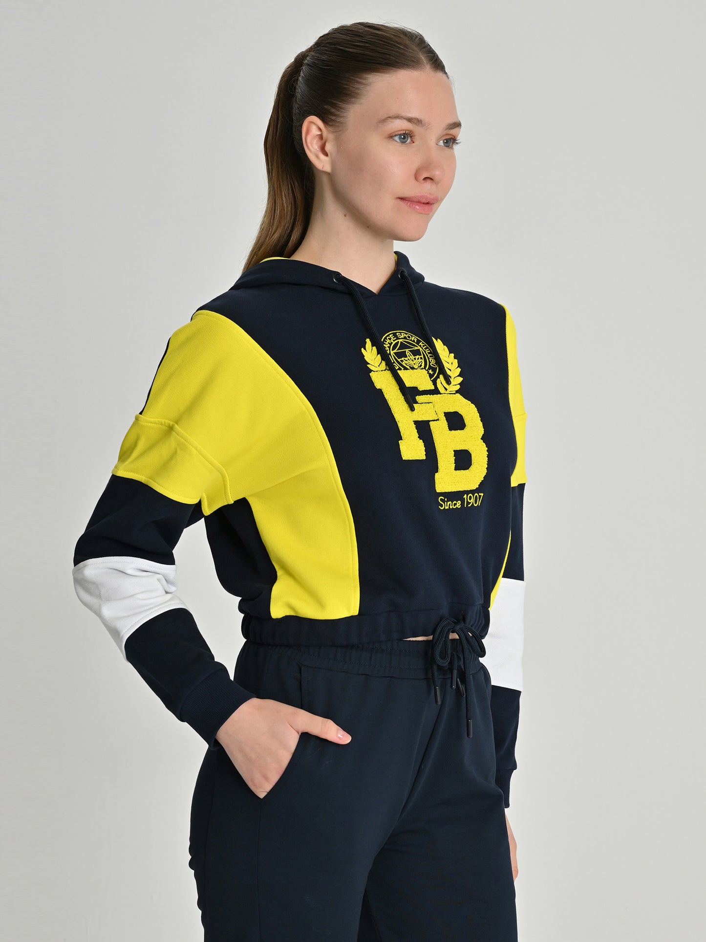 Fenerbahçe Sarı Lacivert Kolej Fb Since 1907 Kadın Sweatshirt