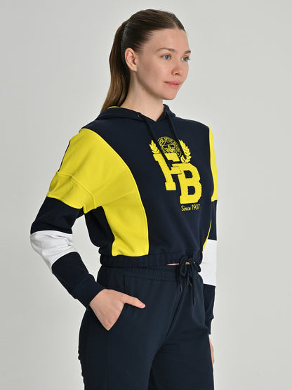 Fenerbahçe Sarı Lacivert Kolej Fb Since 1907 Kadın Sweatshirt