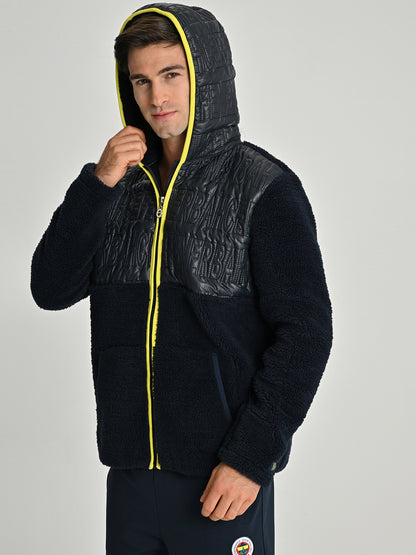 Fenerbahçe Lacivert Trend Mikro Kapitone Erkek Sweatshirt