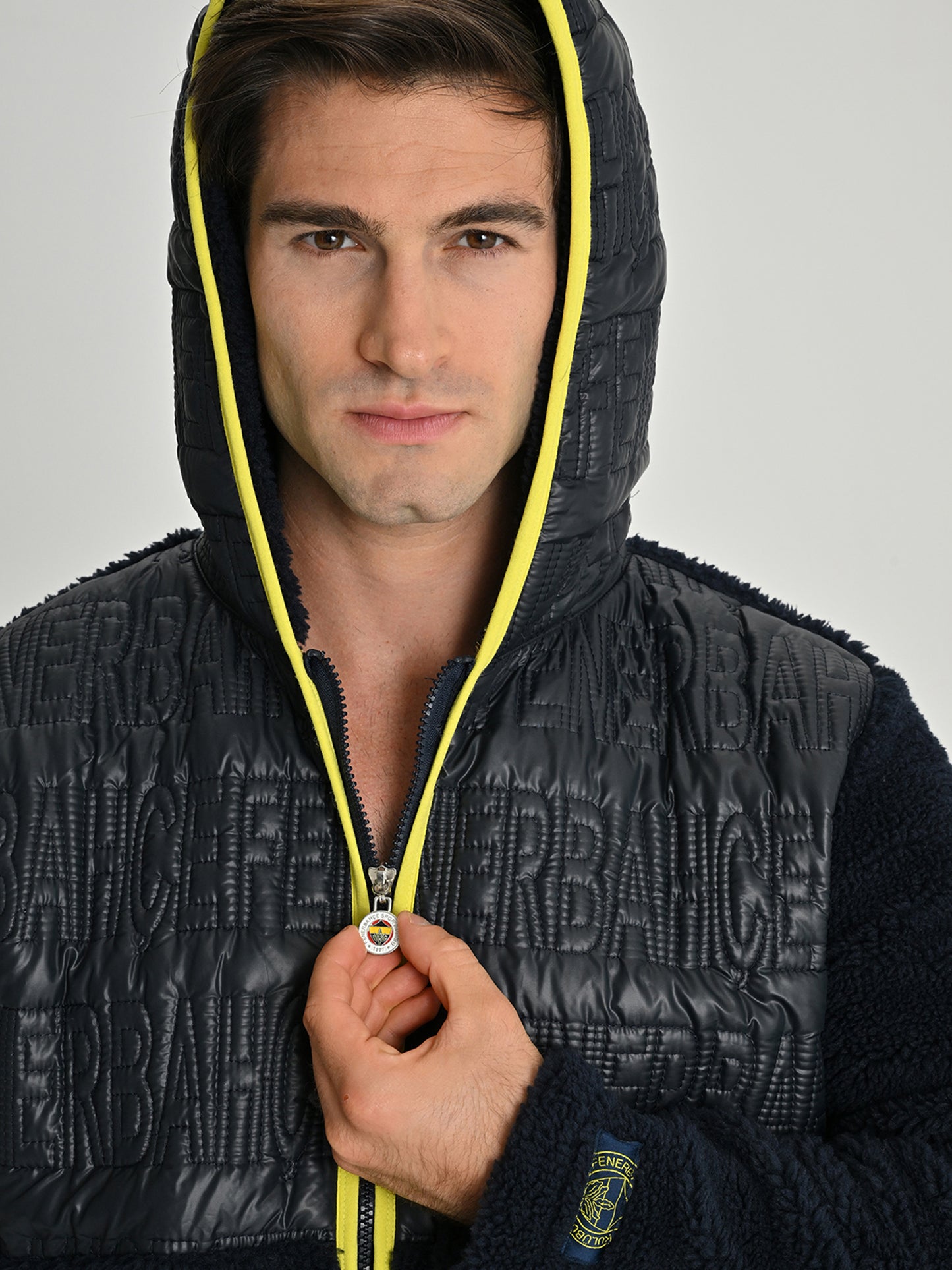Fenerbahçe Lacivert Trend Mikro Kapitone Erkek Sweatshirt