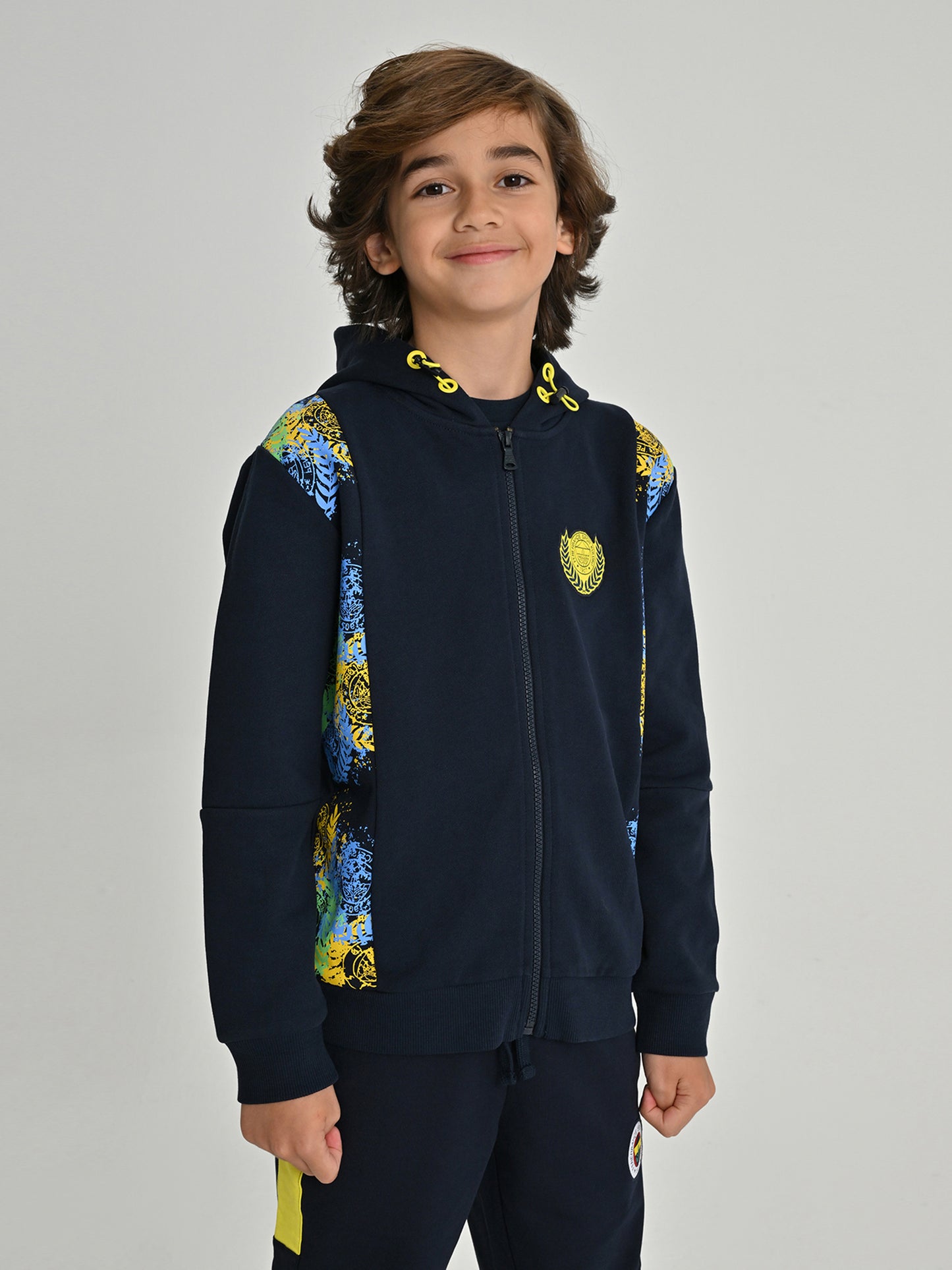 Fenerbahçe Lacivert Kolej Renk Geçişli Çocuk Sweatshirt