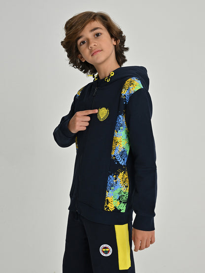 Fenerbahçe Lacivert Kolej Renk Geçişli Çocuk Sweatshirt