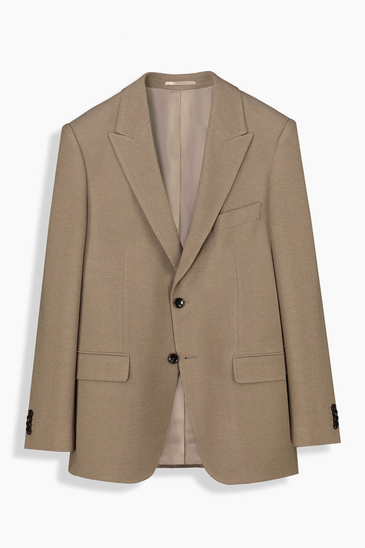 Teneresp Slim Fit Koyu Bej Ceket