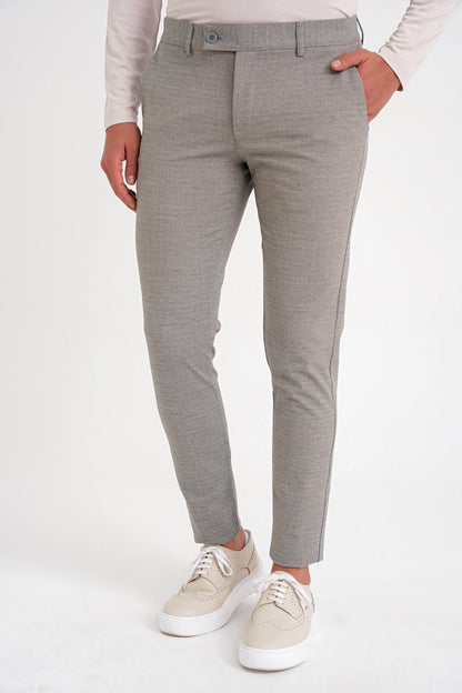 P 1086 Slim Fit Bej Spor Pantolon