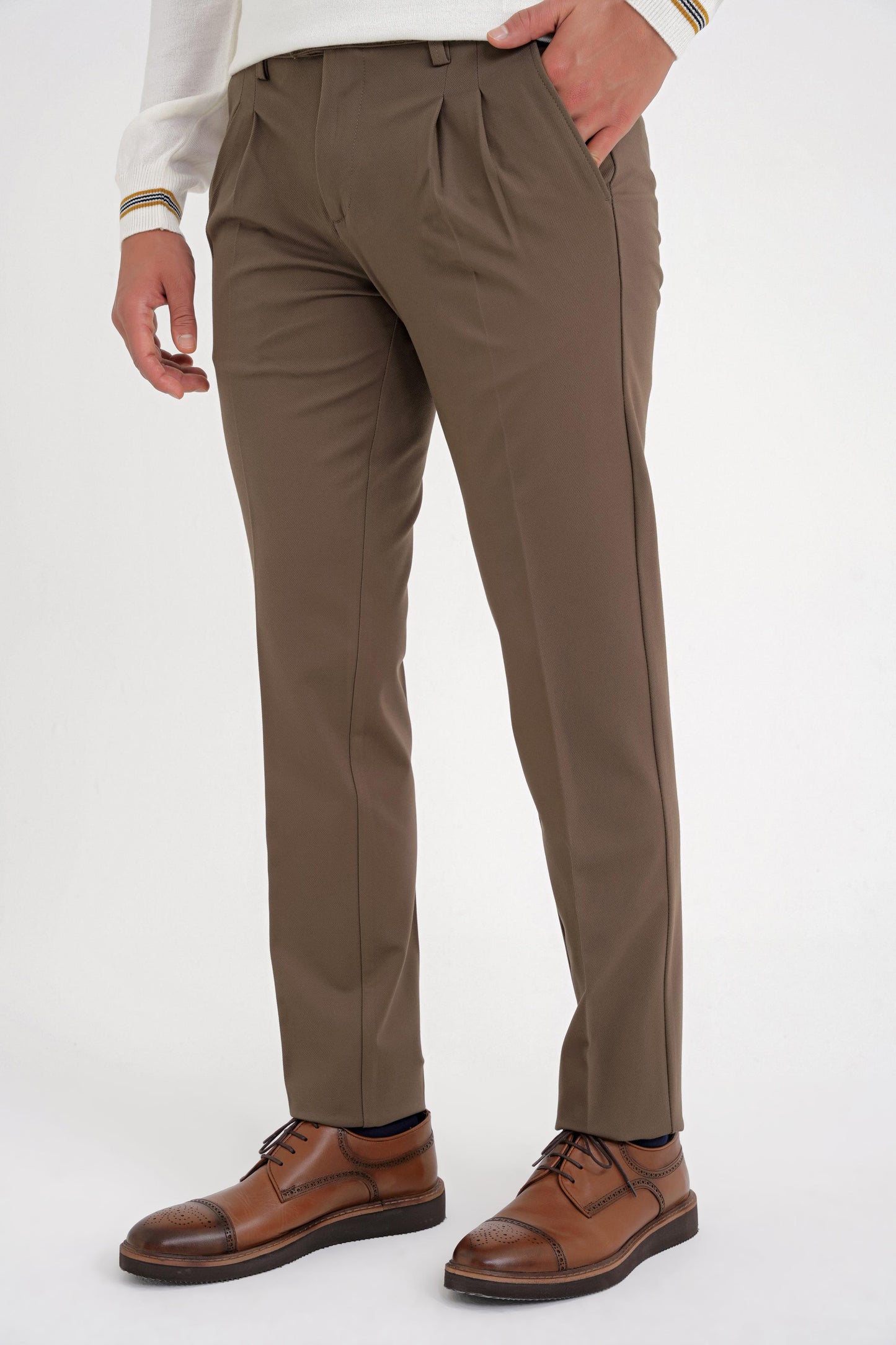 P 1202 Pantolon Comfort Tütün