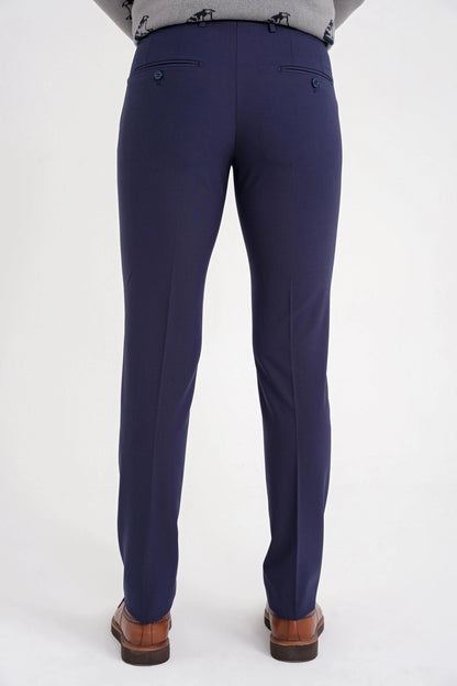 P 1091 Pantolon Slim Lacivert Casual