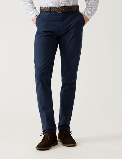 Saf Pamuklu Slim Fit Chino Pantolon