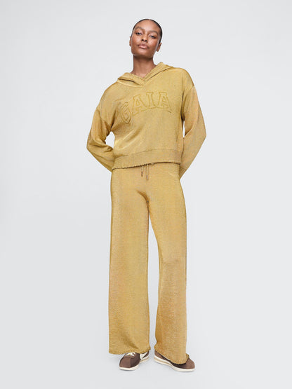 Sarı Gap × Cult Gaia Metalik Sweatshirt