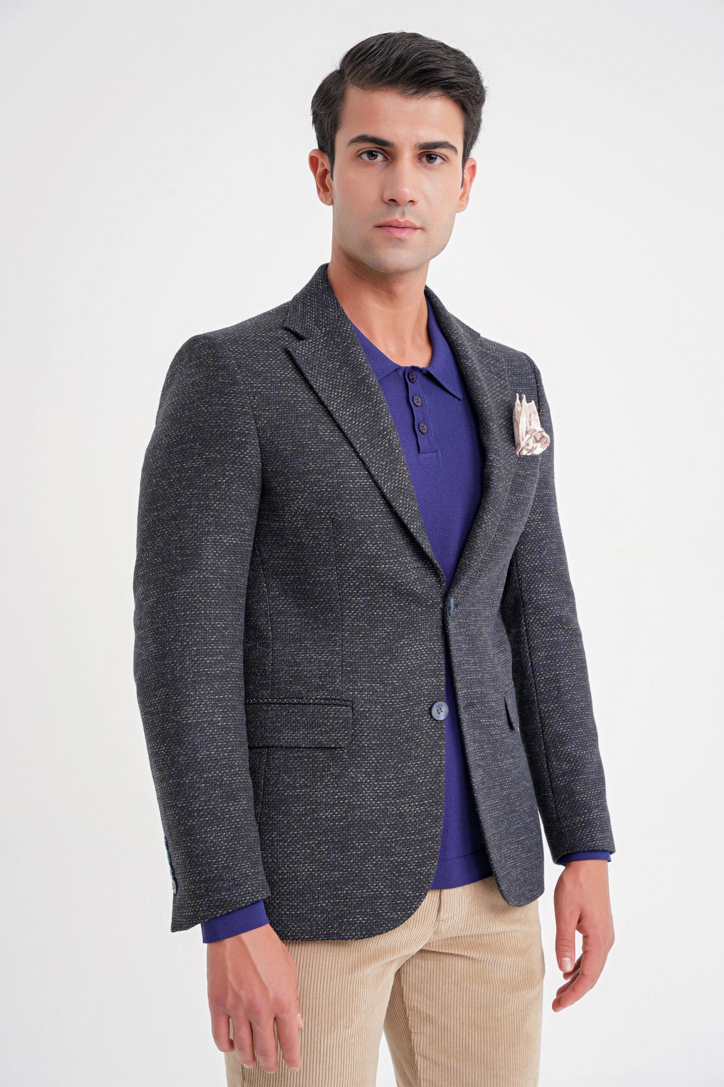 C 718 Ceket Slim Lacivert
