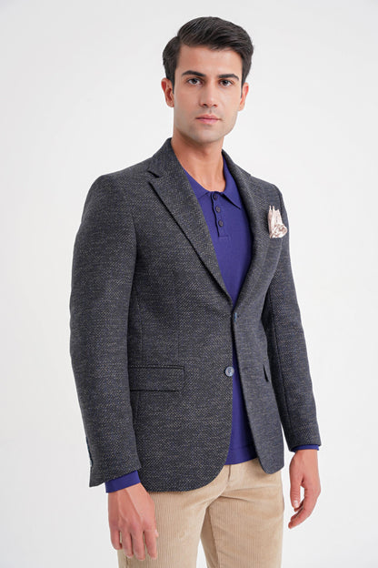 C 718 Ceket Slim Lacivert