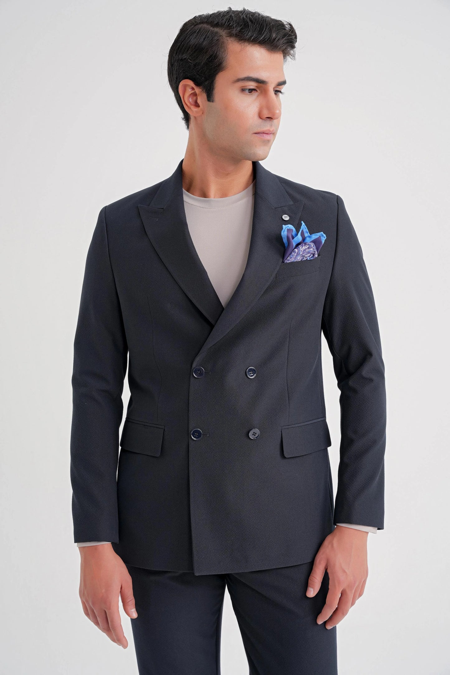 C 719 Ceket Comfort Lacivert
