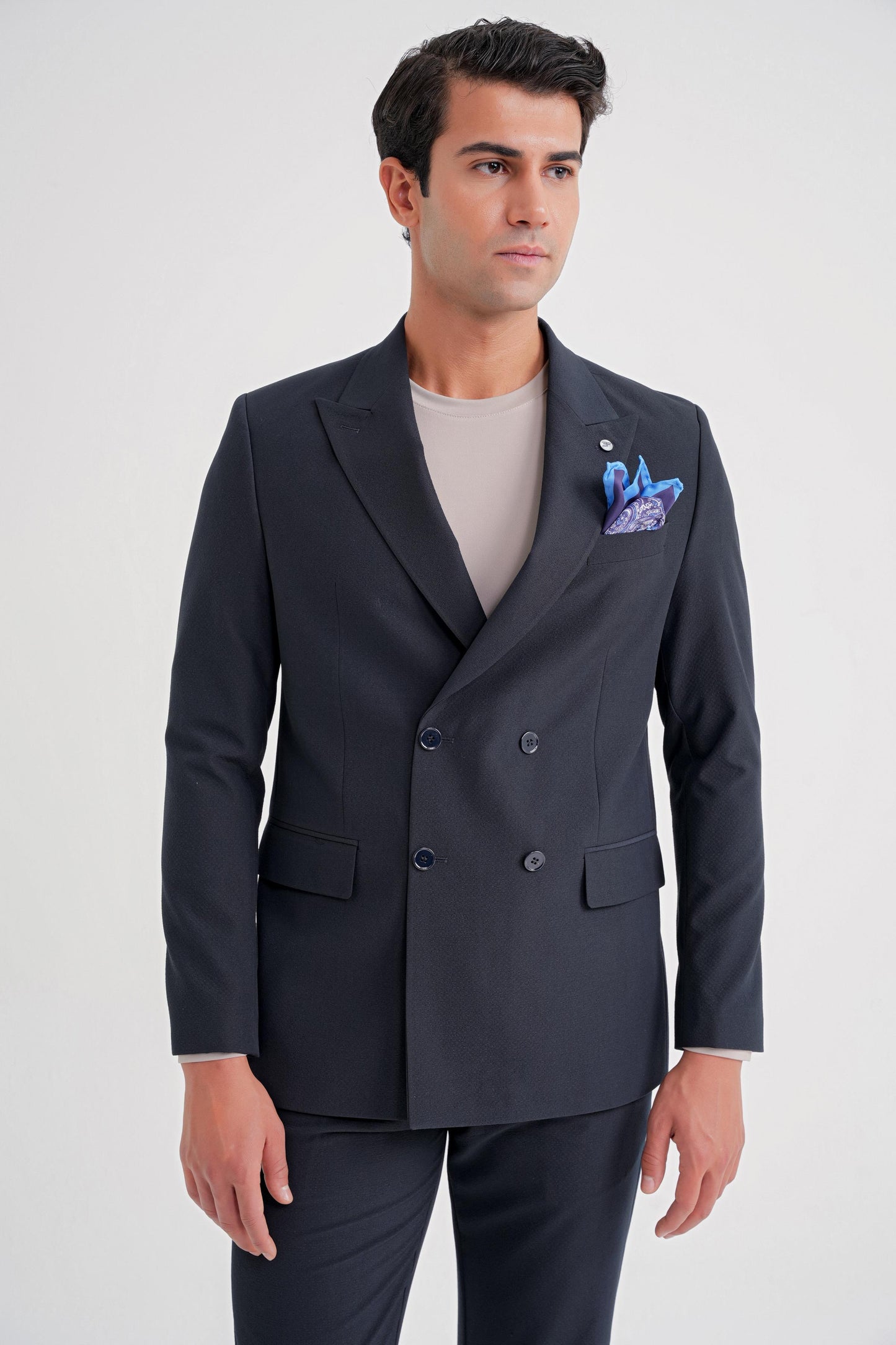 C 719 Ceket Comfort Lacivert