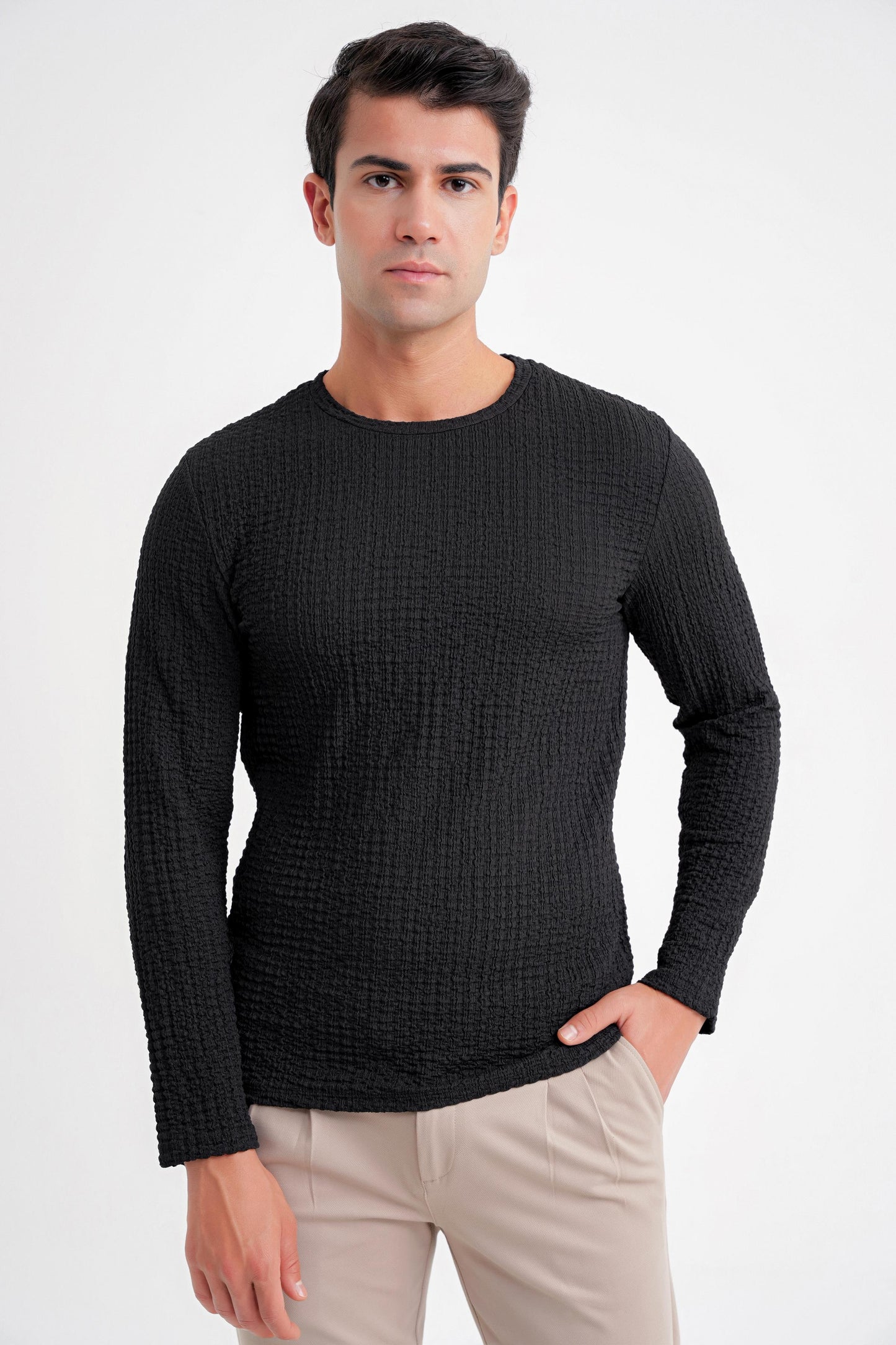Ts 916 T-shirt Slim Siyah