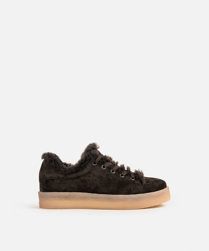 Yünlü Deri Sneaker