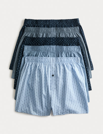 5'li Desenli Boxer