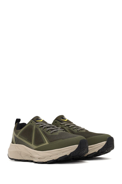 Derimod Dry Erkek Haki Bağcıklı Kalın Tabanlı Kumaş Sneaker