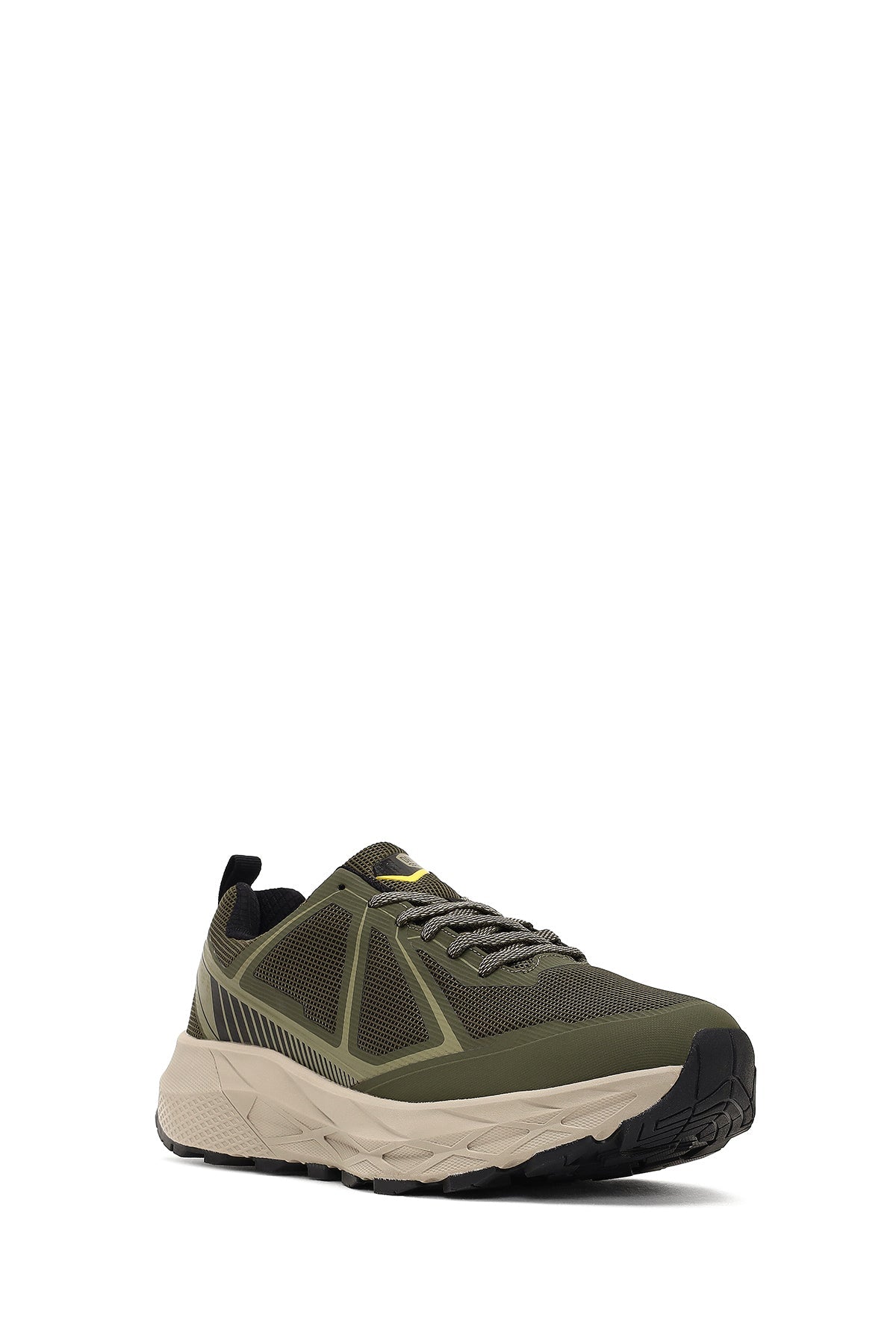 Derimod Dry Erkek Haki Bağcıklı Kalın Tabanlı Kumaş Sneaker