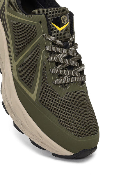Derimod Dry Erkek Haki Bağcıklı Kalın Tabanlı Kumaş Sneaker