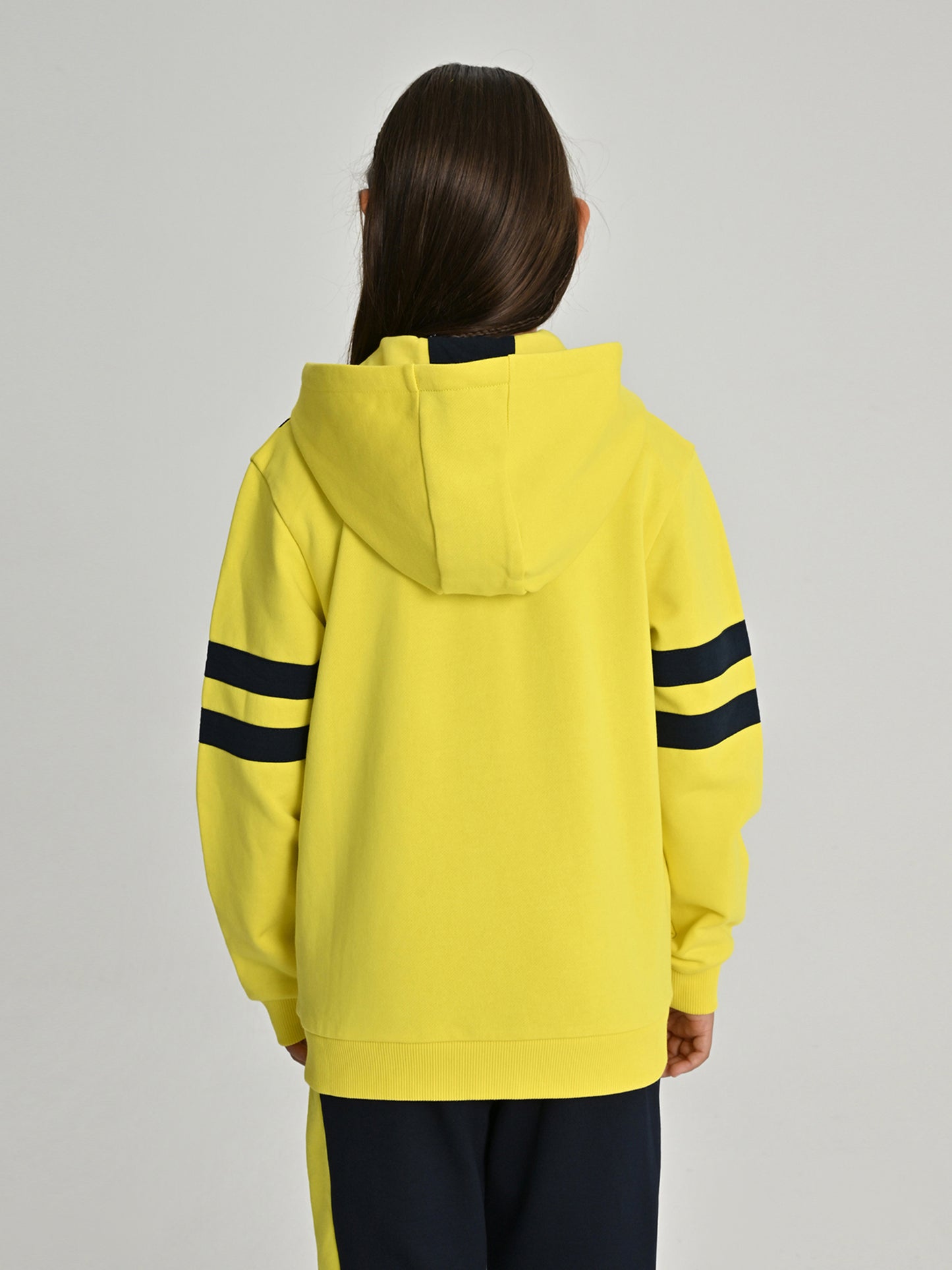 Fenerbahçe Sarı Tribün Tek Renk Logolu Çocuk Sweatshirt