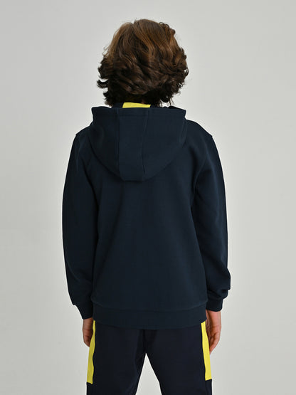 Fenerbahçe Lacivert Tribün All Over Baskı Çocuk Sweatshirt