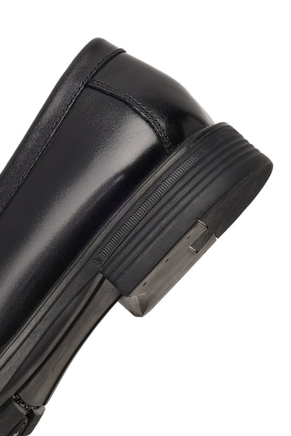 Erkek Siyah Deri Loafer