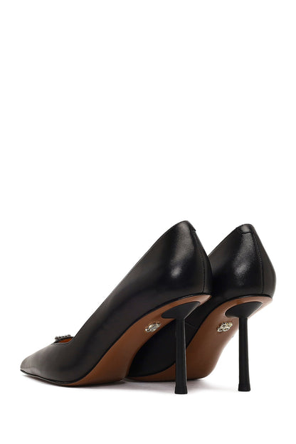 Kadın Siyah Ince Topuklu Deri Stiletto