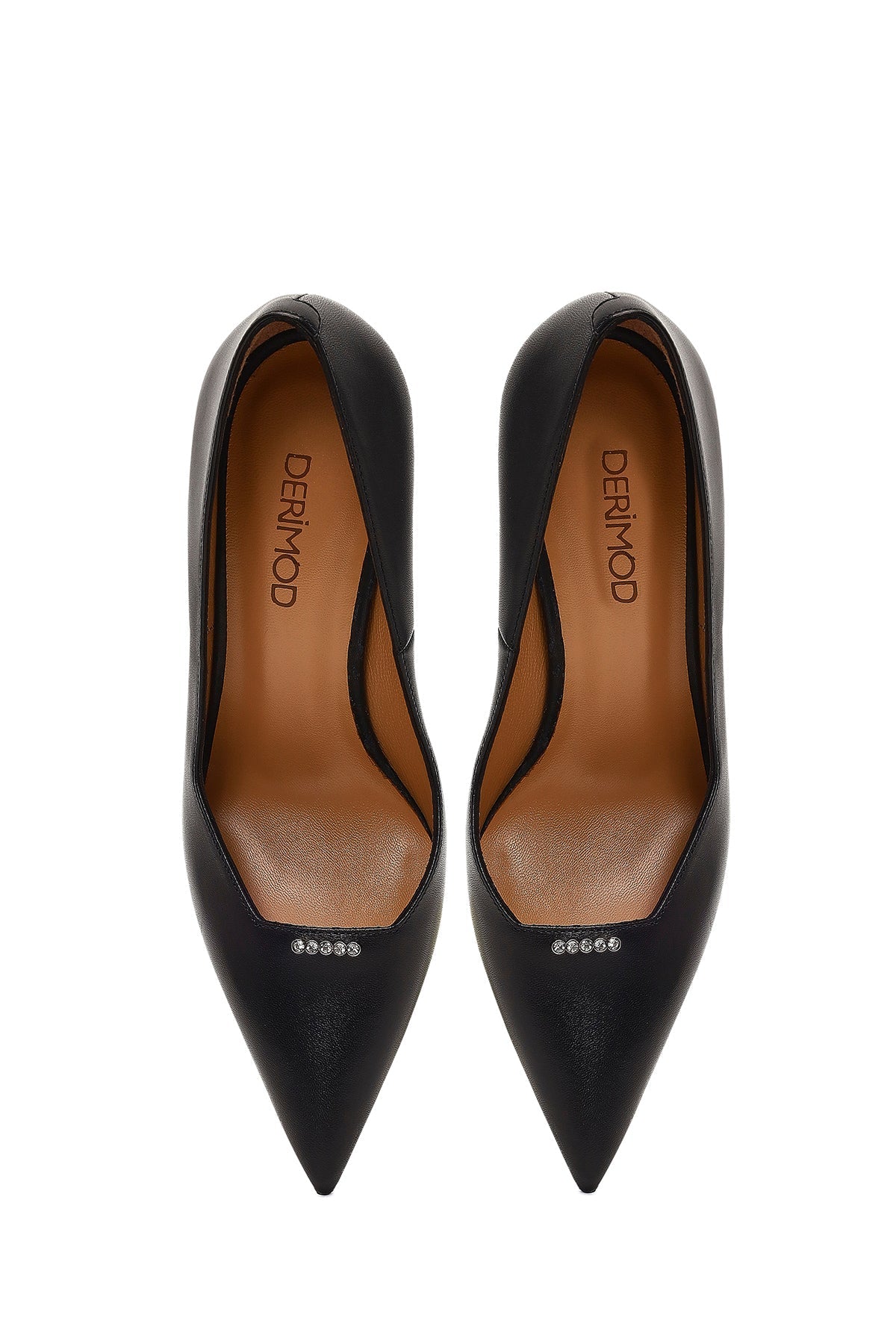 Kadın Siyah Ince Topuklu Deri Stiletto
