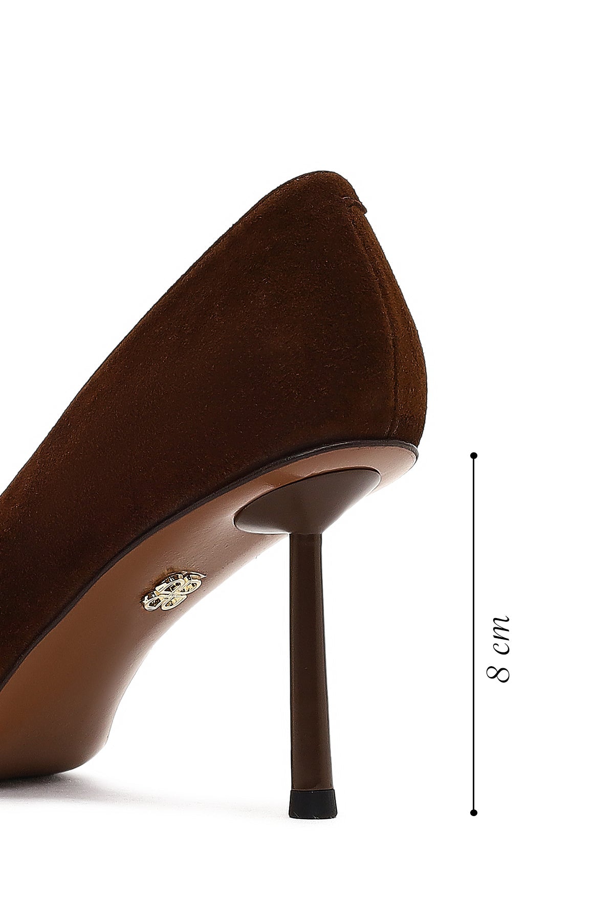 Kadın Kahverengi Ince Topuklu Süet Deri Stiletto