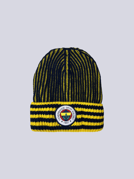 Fenerbahçe Sarı Lacivert 6 Renk Logolu Unisex Bere