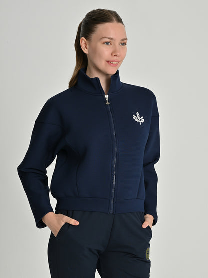 Fenerbahçe Lacivert Trend Scuba Kadın Sweatshirt