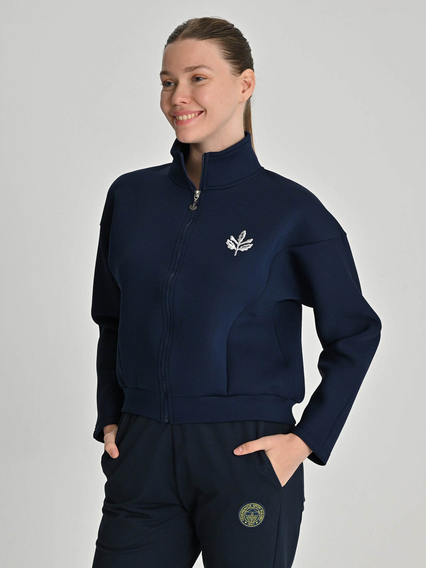 Fenerbahçe Lacivert Trend Scuba Kadın Sweatshirt